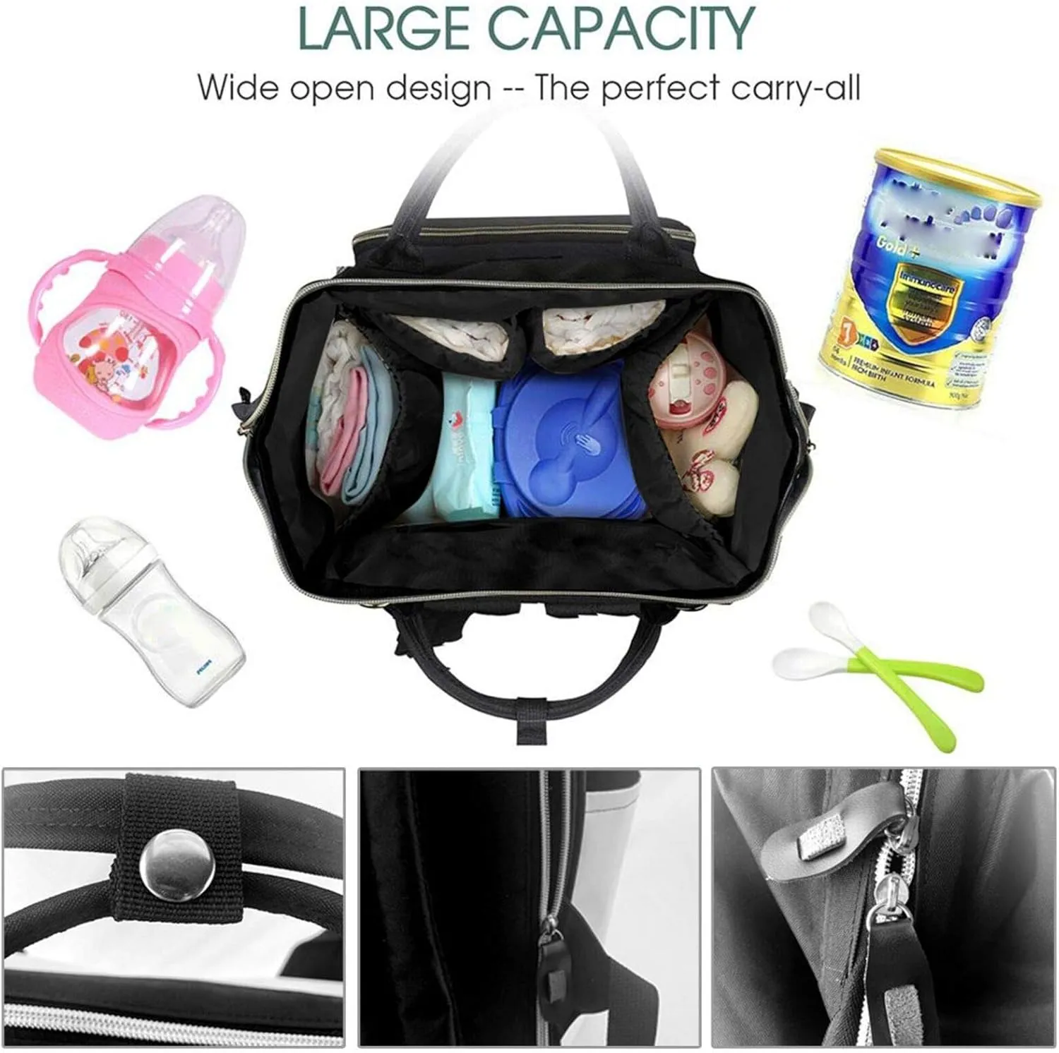 Universe Scene with Stars Sky Diaper Bag Backpack for Women Waterproof Mummy Backpack Large Nappy Bag Nursing Bag