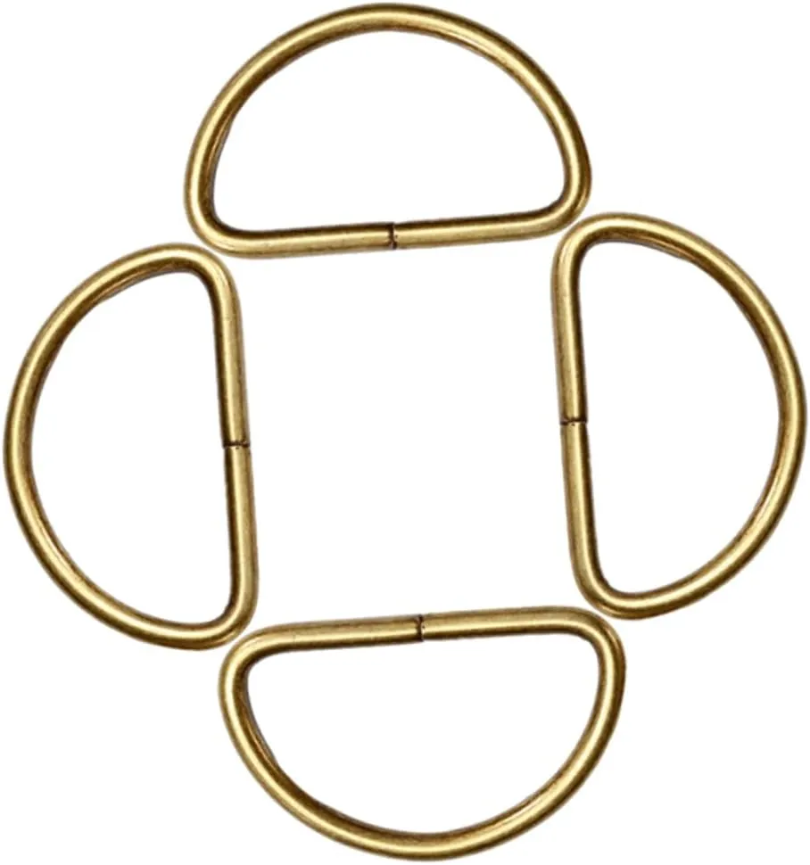 Uonlytech 20pcs d Ring Buckle Metal D-shaped Buckle Set Semi-circular Ring for Bag Luggage Backpack Diy Projects