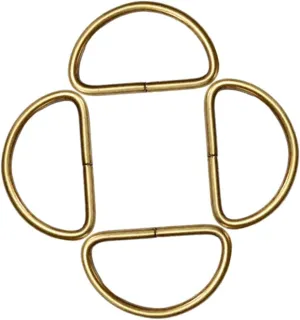 Uonlytech 20pcs d Ring Buckle Metal D-shaped Buckle Set Semi-circular Ring for Bag Luggage Backpack Diy Projects