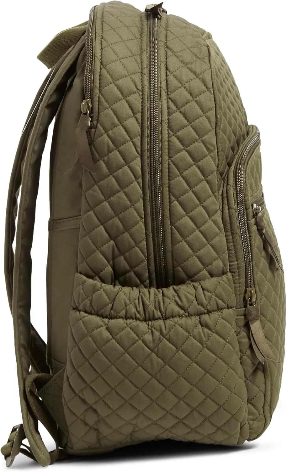 Vera Bradley Women's Cotton Campus Backpack, Climbing Ivy Green - Recycled Cotton, One Size