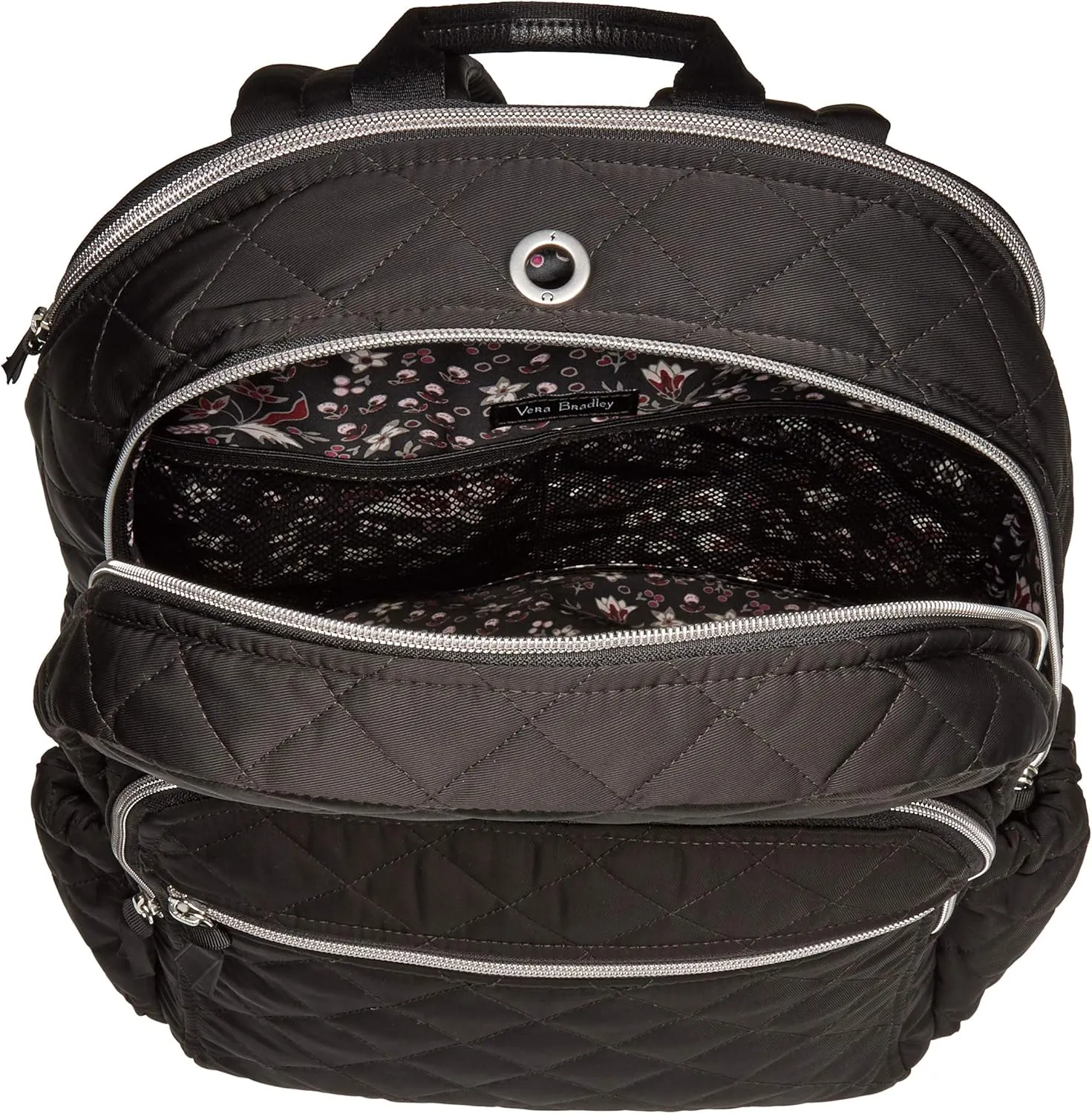 Vera Bradley Women's Performance Twill Campus Backpack, Black, One Size