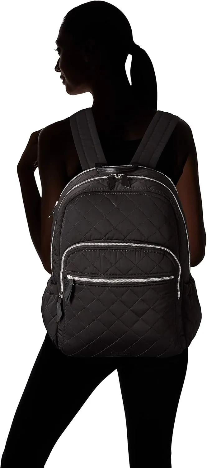 Vera Bradley Women's Performance Twill Campus Backpack, Black, One Size