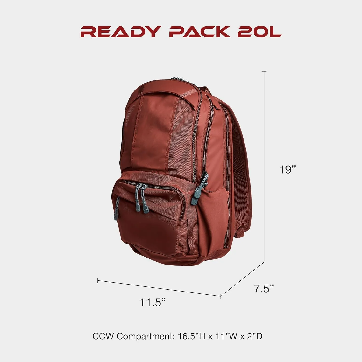 Vertx Ready Pack Tactical Backpack 20L for CCW, EDC, Travel, Work, Overlanding, Hiking, Camping, Tactical Gear, It's Black