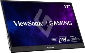 ViewSonic VX1755 17" 1080p Portable IPS Gaming Monitor with 144Hz, AMD FreeSync, 2 Way Powered 60W USB C, Mini HDMI (Renewed)
