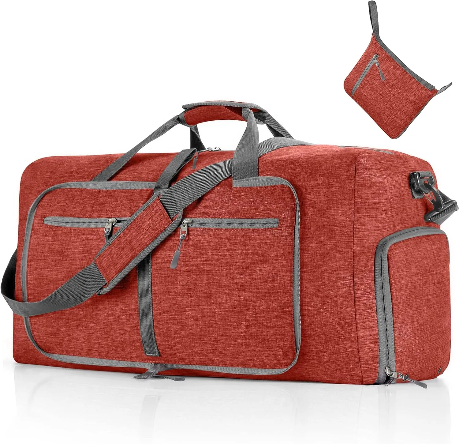 Vomgomfom Travel Duffle Bag for Men, 65L 85L 115L Foldable Travel Duffel Bag with Shoes Compartment Overnight Bag for Men Women