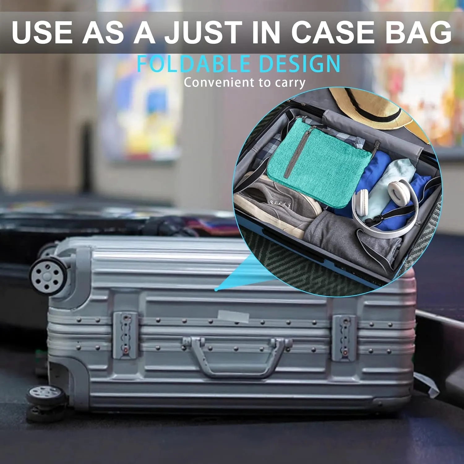 Vomgomfom Travel Duffle Bag for Men, 65L 85L 115L Foldable Travel Duffel Bag with Shoes Compartment Overnight Bag for Men Women