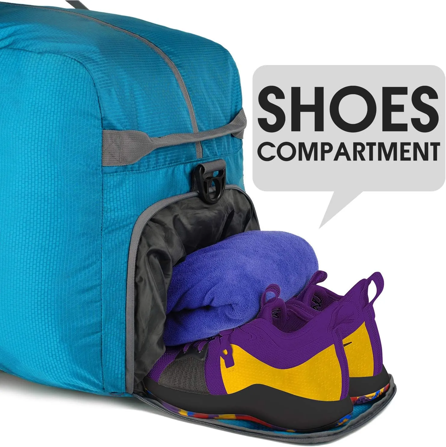 WANDF Foldable Travel Duffel Bag 60-120L Duffle Carry on for Women and Men