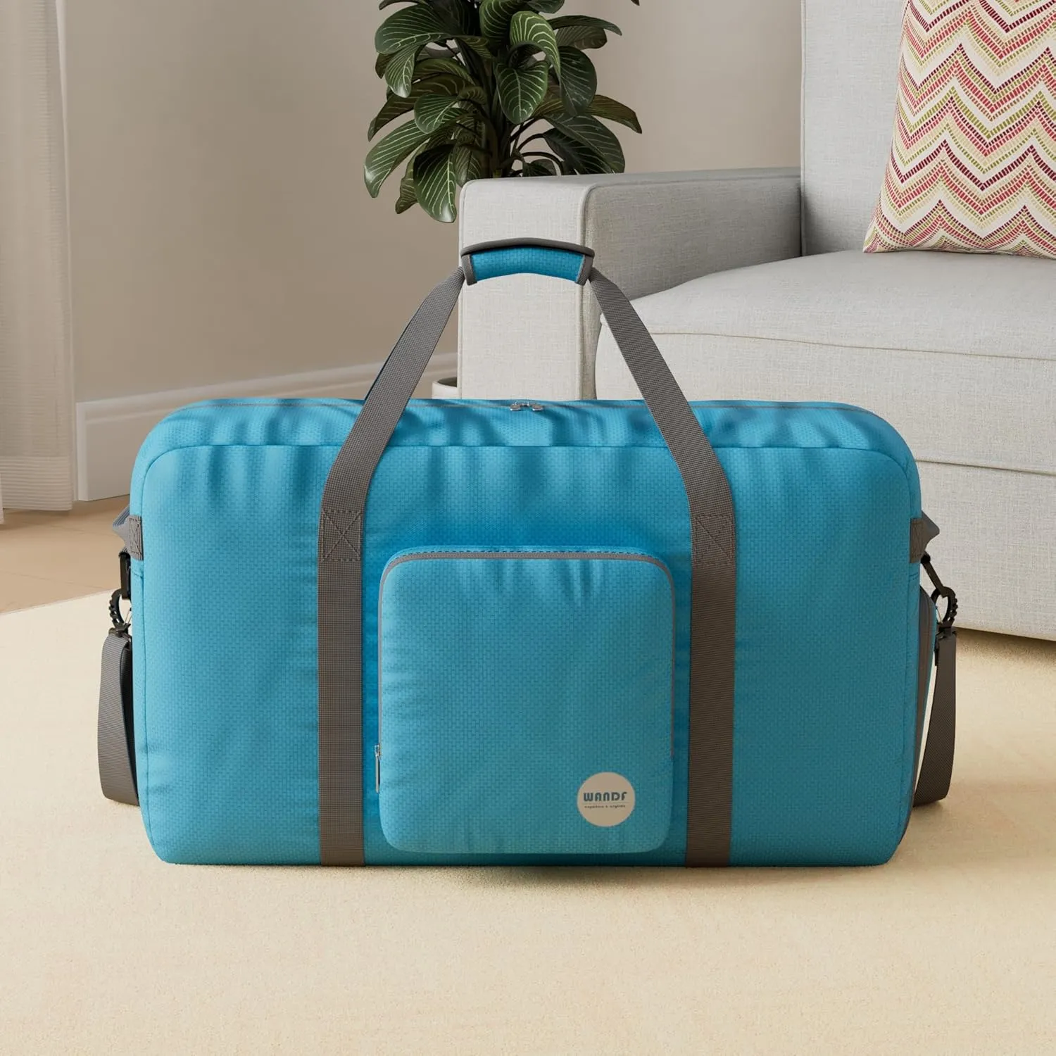 WANDF Foldable Travel Duffel Bag 60-120L Duffle Carry on for Women and Men