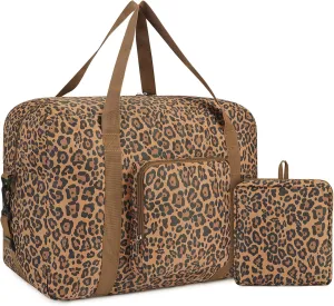 WANDF For Spirit Airlines Personal Item Bag 18x14x8 Foldable Travel Duffel Carry on Weekender Overnight for Women Men