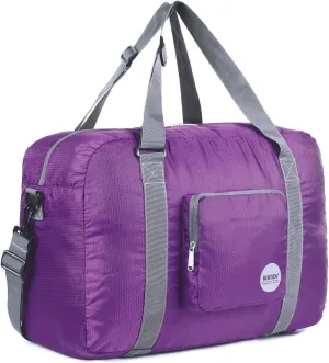 WANDF For Spirit Airlines Personal Item Bag 18x14x8 Foldable Travel Duffel Carry on Weekender Overnight for Women Men