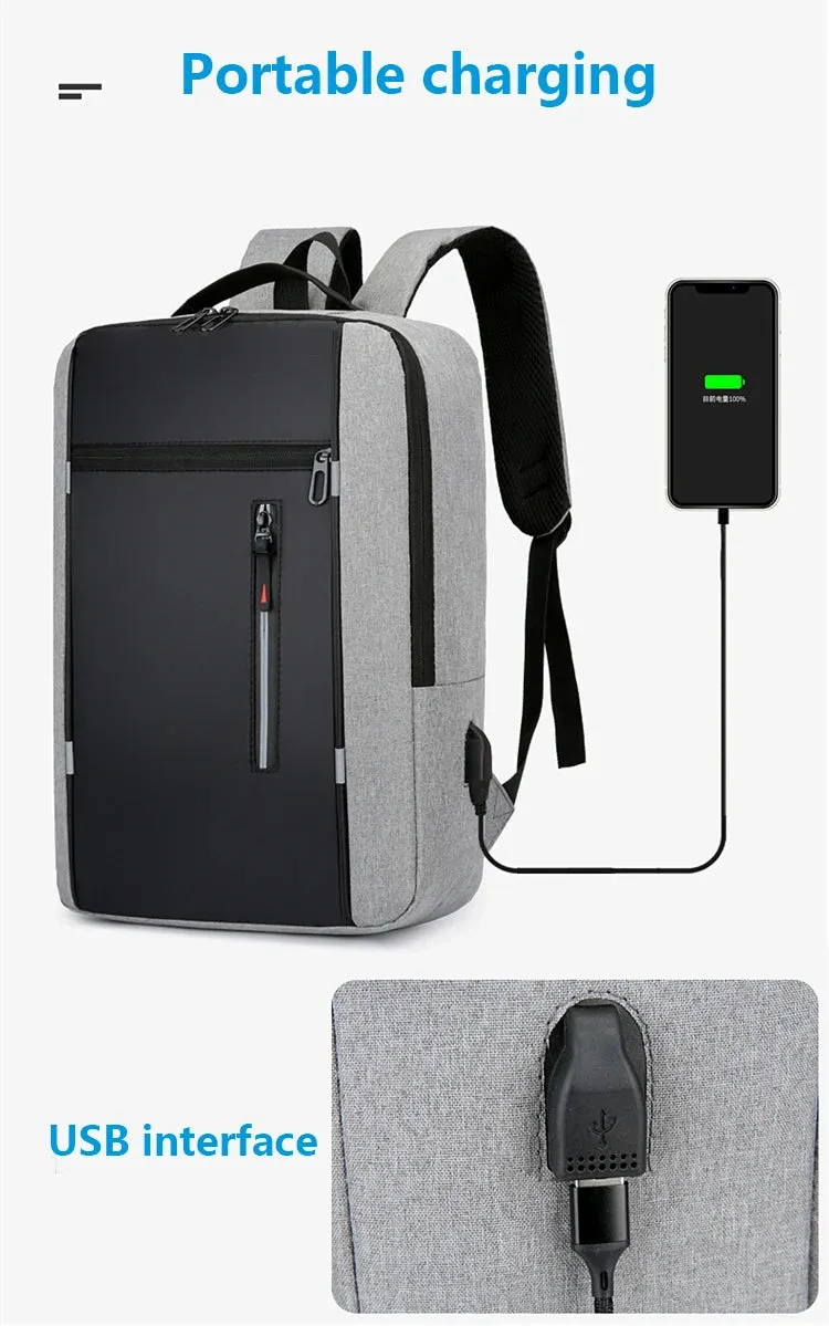 Waterproof Business Backpack Men USB School Backpacks 15.6 Inch Laptop Backpack Large Capacity Bagpacks for Men Back Pack Bags