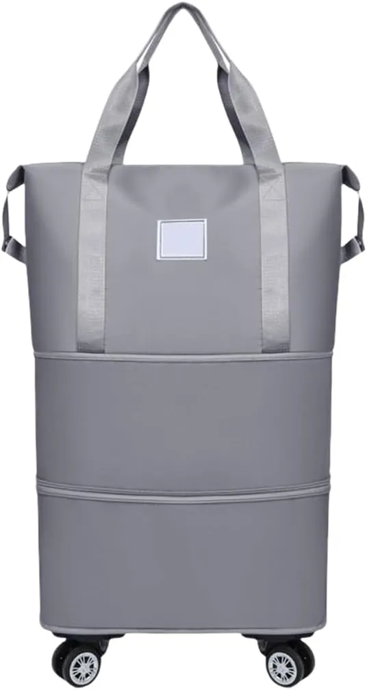 Wheeled Luggage Bag Expandable and Foldable Dry Wet Separation Water Travel Rolling Duffle Bag