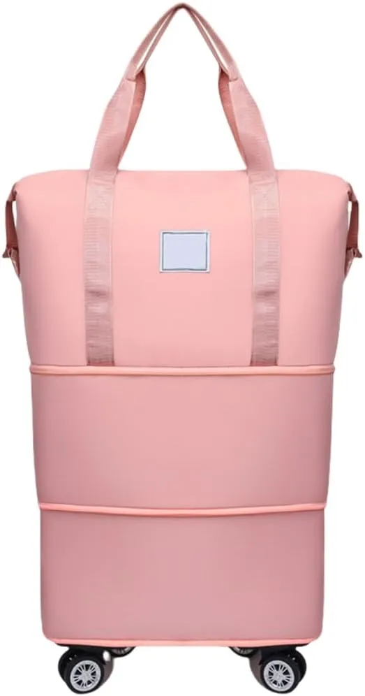Wheeled Luggage Bag Expandable and Foldable Dry Wet Separation Water Travel Rolling Duffle Bag