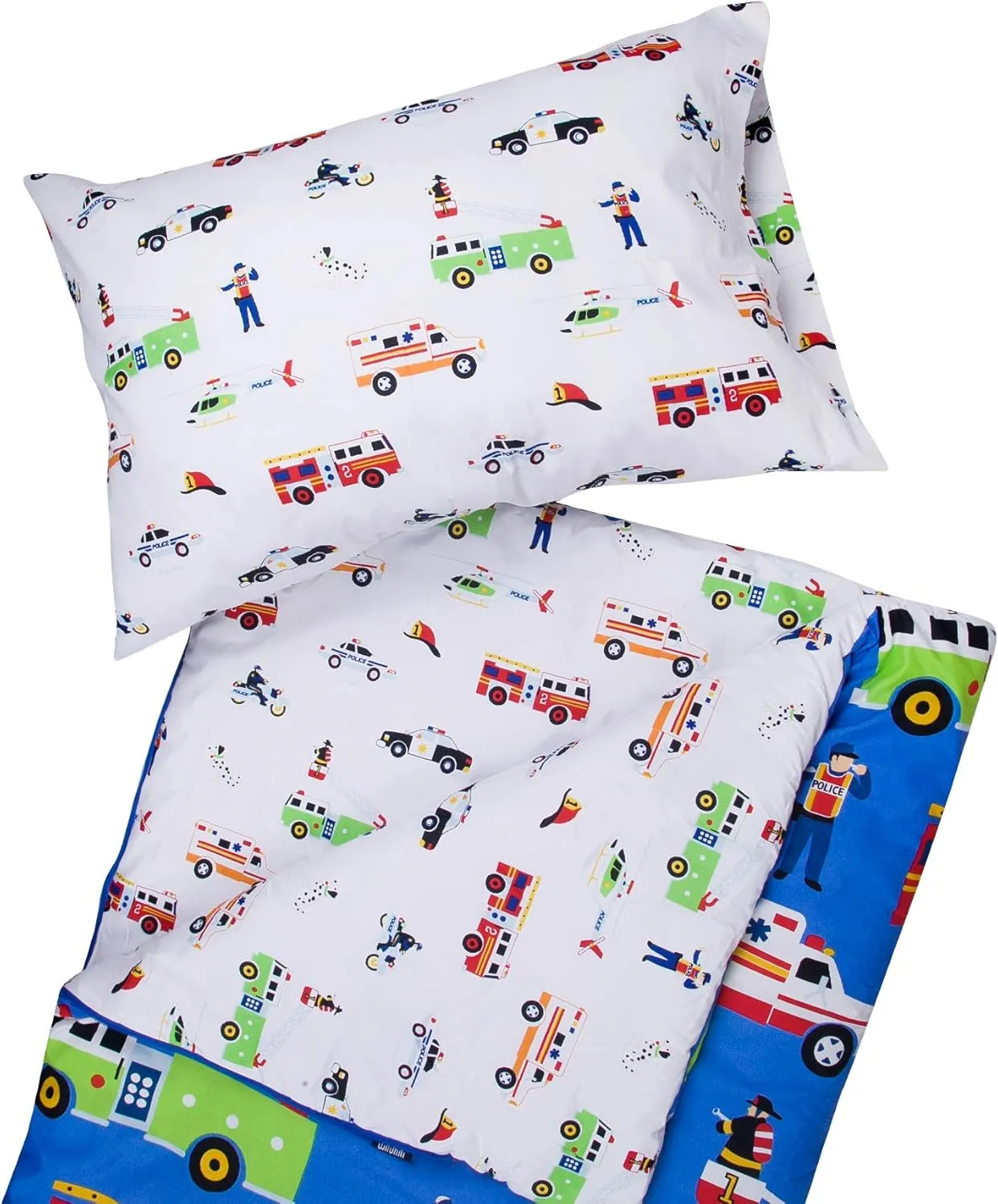 Wildkin Kids Microfiber Sleeping Bag for Boys and Girls, Includes Pillow Case and Stuff Sack, Perfect Size for Slumber Parties, Camping and Overnight Travel (Heroes)