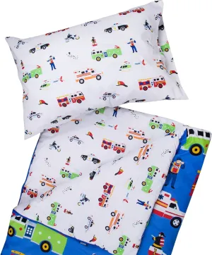 Wildkin Kids Microfiber Sleeping Bag for Boys and Girls, Includes Pillow Case and Stuff Sack, Perfect Size for Slumber Parties, Camping and Overnight Travel (Heroes)