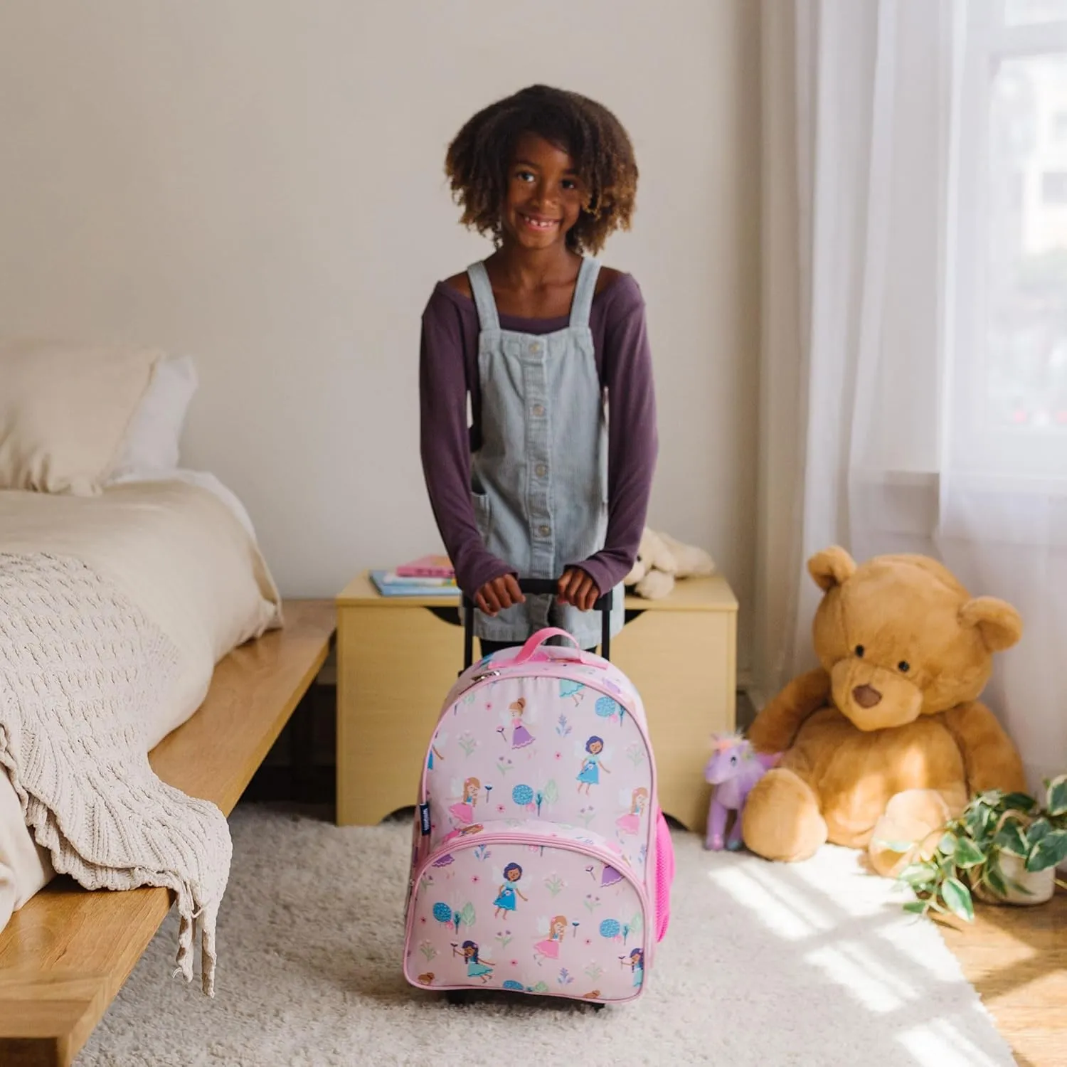 Wildkin Kids Rolling Luggage – Carry-On Size for School & Overnight Travel