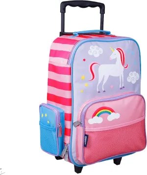 Wildkin Kids Rolling Suitcase for Boys & Girls, Measures 16 x 11.5 x 6 Inches, Carry-On Size, Perfect for School & Overnight Travel (Unicorn)