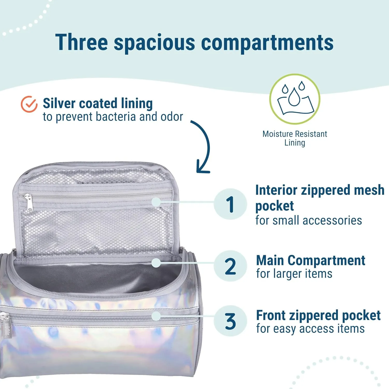 Wildkin Toiletry Bag for Boys and Girls, Ideal for School, Weekend, or Overnight Travel