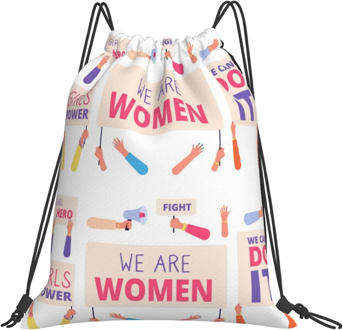 Women'S Equality Day 2024 Drawstring Backpack Rucksack Sackpack Travel Bags String Yoga Bags For Women Men 16 * 24 Inches