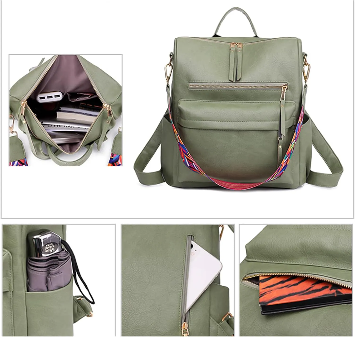 Women's Fashion Backpack Purse for Women Leather Multipurpose Design Ladies Shoulder Bag Travel bag Satchel Handbags