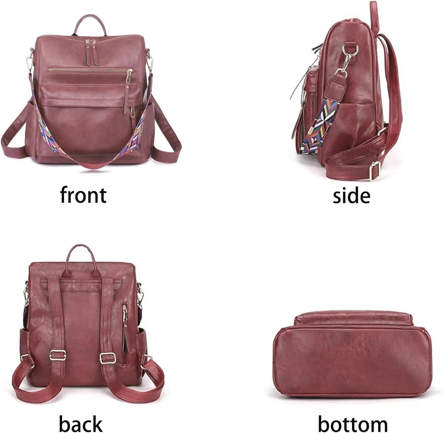 Women's Fashion Backpack Purse for Women Leather Multipurpose Design Ladies Shoulder Bag Travel bag Satchel Handbags