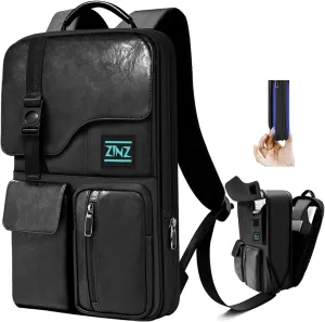 ZINZ Slim & Expandable Laptop Backpack 15.6 Inch Business Backpack with USB Port, Waterproof Anti-Theft Travel Backpack Daypack for Men and Women -Black